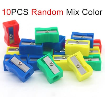 5/10/20PCS Taille-crayon Couleurs Mixtes Aléatoires Plastique Trou Unique Taille- Crayons Manuels Papeterie Utile Cadeaux Étudiants ZYF