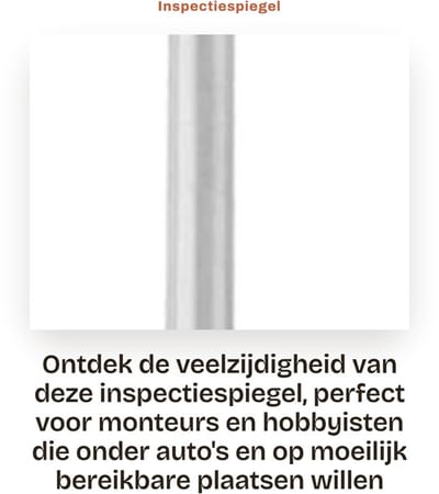 Dailygoods- Inspectiespiegel 360 Graden - Telescopische Spiegel - Uitschuifbaar Gereedschap - Roestvrij Staal - Handgreep - Hoogwaardig Materiaal - Telescoopspiegel