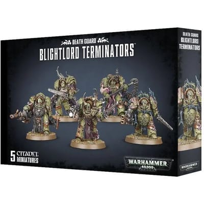 Beeldje Games Workshop Warhammer 40k - Death Guard Blightlord Terminators