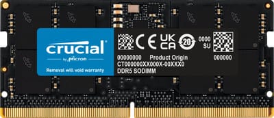 Crucial CT16G56C46S5T geheugenmodule 16 GB 1 x 16 GB DDR5 262-pin SO-DIMM ECC