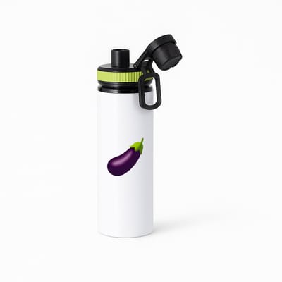 Hacebo® - Aubergine waterfles met draaidop groen - Groente - Groente liefhebbers - Vruchtgroente - gezond eten - voedsel - water fles - 850ML