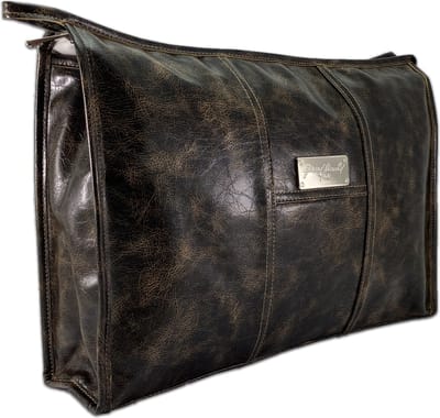 Gérard Brinard - Heritage Classic - Grote XL of (L) 2 kleuren Heren Toilettas Bruin (of Zwart) sauna tas reizen vakantie Reistas - Beauty case - Cosmetica tas - Make-up Organizer - Skincare Organizer - Reis Toilettas - Case Tool – Sauna