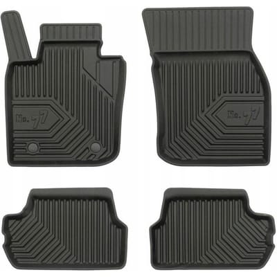 Frogum No.77 Rubberen Automatten Set – Geschikt voor MINI Cooper S vanaf 2014 – Alleen 3-deurs uitvoering (F56) – 4-delig – TPE Premium Kwaliteit – Hoge Rand 4 cm – Geurloos – Zwart