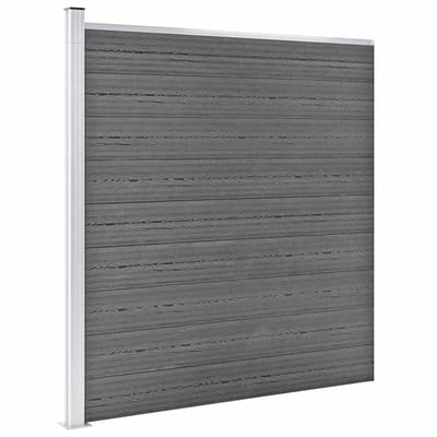 vidaXL - Schutting - 1218x186 - cm - HKC - grijs