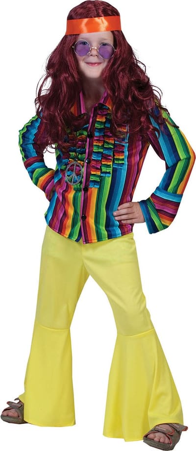 Hippie Kostuum | Ibiza Hippie Shirt Jongen | Maat 116 | Carnaval kostuum | Verkleedkleding