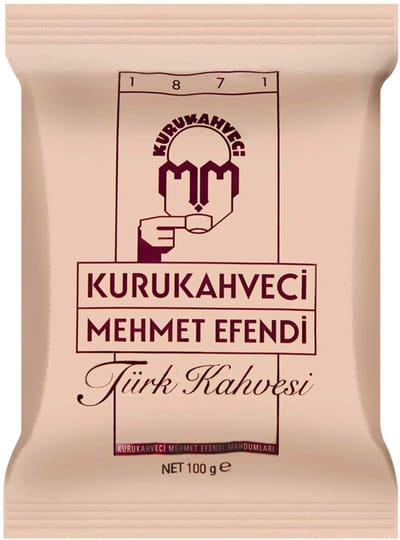 Turkse Koffie Kurukahveci Mehmet Efendi - Gemalen Koffie - 100 G - Türk Kahvesi Kurukahveci Mehmet Efendi - Öğütülmüş Kahve - Turkish Coffee Kurukahveci Mehmet Efendi - Ground Coffee - 100 Gr