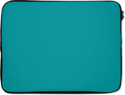 Laptophoes 15.6 inch - Blauw - Effen kleur - Laptop sleeve - Binnenmaat 37x26 cm - Zwarte achterkant - Back to school spullen - Schoolspullen jongens en meisjes middelbare school - Macbook air hoes - Chromebook sleeve