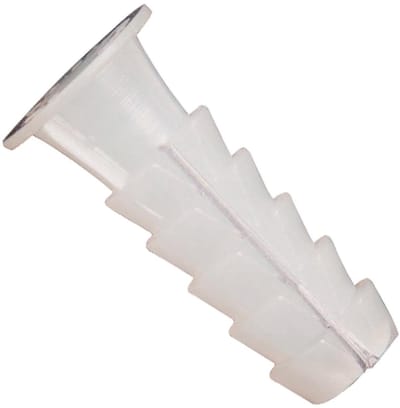 Kunststof pluggen - Bevestigingsmateriaal - Muurbevestiging - Dubbele uitzetting - 10x35 mm - Wit