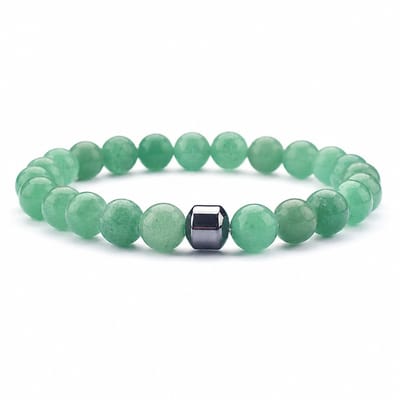 XYZ Goods Armband Heren Groen - Aventurijn Kralen - Natuursteen - 19cm - Elastisch