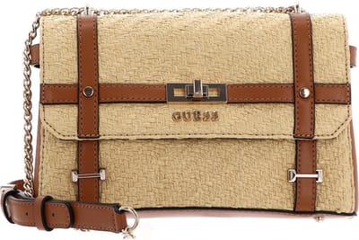 GUESS Schoudertas Emilee Convertible Crossbody Flap Natural / Cognac Lichtbruin