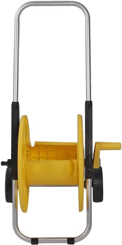 Tuinslanghaspelwagen - Slangwagen met wielen - Slangen opbergen - Robuust aluminium frame - 60 meter capaciteit - Grijs