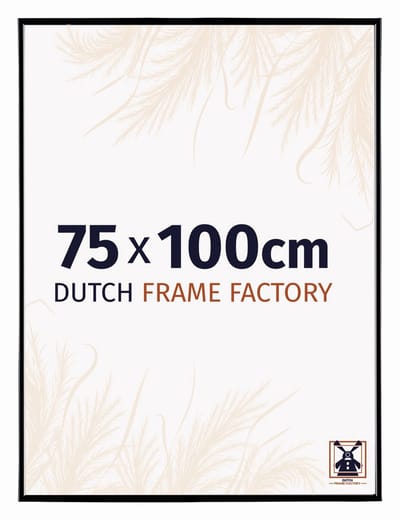Fotolijst 75x100 cm - Kunststof - Zwart Hoogglans - Easy