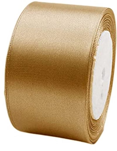 Champagne Goud Satijnen Lint 50mm, 22 Meters - Perfect voor Bruiloft, Feest, Verjaardag en Decoraties
