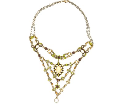Behave® Dames Ketting - Vintage Layer Ketting Goudkleur Met Steentjes - 45 cm - Nikkelvrij