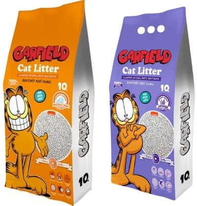 Garfield Kattenbakvulling 2 x 10L Mix Geuren Lavendel & Marseille Zeep