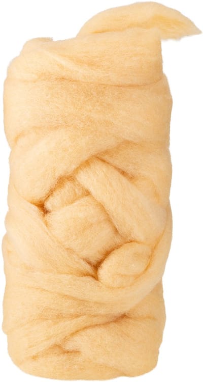 Wollen koord, wollen lint, crèmekleurig oranje, 10 meter wol voor kran