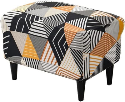 Ottomaanse hoezen stretch rechthoekige voetenbank slipcover poef cover rechthoekige opvouwbare opbergkruk slipcover voetensteun covers