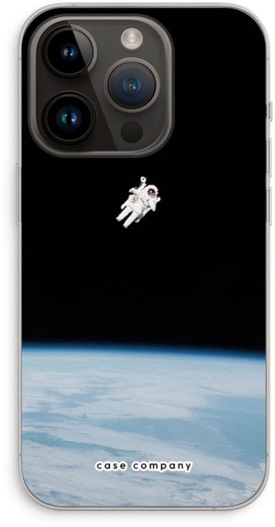 Case Company® - Hoesje geschikt voor iPhone 14 Pro hoesje - Alone in Space - Soft Cover Telefoonhoesje - Bescherming aan alle Kanten en Schermrand