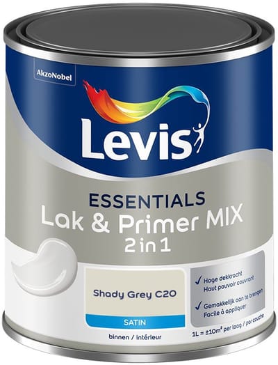 Levis - Essentials Lak & Primer Mix - Shady Grey C20 - Mengverf - 1 L
