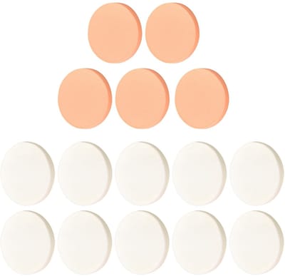 Dailygoods- Make-upspons 15 stuks - Ronde Make-up Spons - Zacht en Herbruikbaar - Antibacterieel - Hypoallergeen - Latex 55 x 7 mm