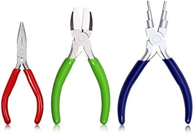 Mini Curved Nose Pliers Set - 5 Inch & 5.5 Inch Small Wire Looping Pliers for Jewelry Making