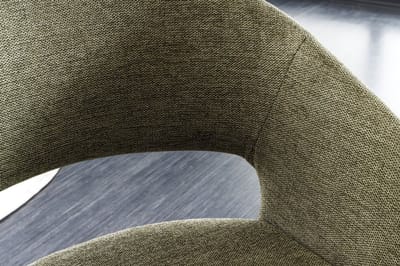 Design stoel NORDIC STAR groene structuurstof houten poten - 43425
