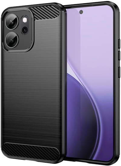 Coverup Hoesje - Geschikt voor OPPO Reno14 F / FS Hoesje - Coverup Armor Brushed TPU Back Cover - Zwart