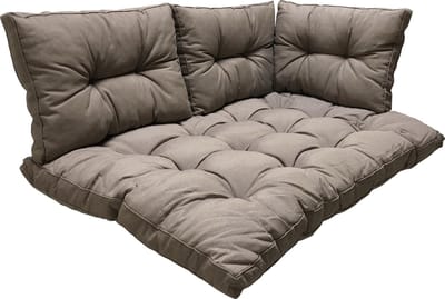 Madison - Loungekussen - Tuinkussen - Palletkussen - Rugkussen - 4-delig - 120 x 80cm - Florance Taupe