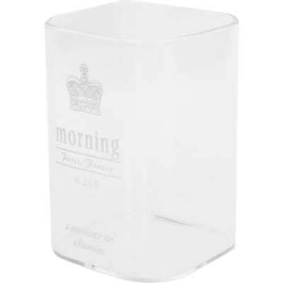 Tasse à eau carrée en verre 240 ml Résistante à la chaleur Tasse à boire pour boisson Cuisine Boissons Type 1 white