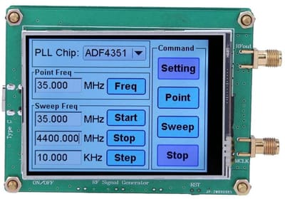 Dailygoody - ADF4351 Signaalgenerator met Full Touch Screen en SMA Interface