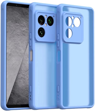 Hoesje geschikt voor Sony Xperia 1 VIII - Phonesta AirFrost Semi-Transparante Back Cover - Mat Sapphire Blue