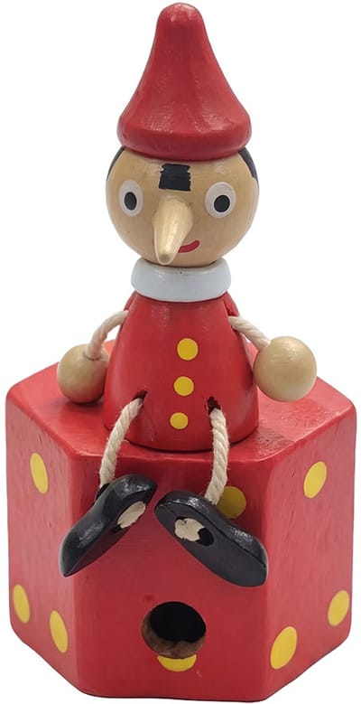 Clayre & Eef Decoratie Pinokkio Rood Hout