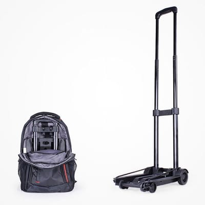 Dailygoods- Handtruck Compact - Opvouwbaar - 110 Pond Draagvermogen - 2 Wielen - Geschikt voor Reizen/Winkelen - Materiaal: ABS/IJzer - Trolley