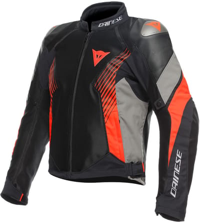 Dainese Super Rider 2 Absoluteshell Jas Zwart Donker Gull Grijs Fluo Rood - Jas