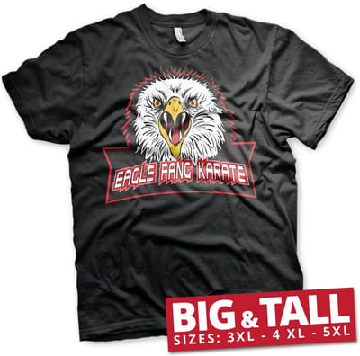 Cobra Kai Eagle Fang Karate T-shirt voor grote maten, zwart