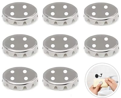 Set van 8 Magnetische Zeepbakjes voor Badkameraccessoires, Zeepdispenser en Zeephouder in RVS