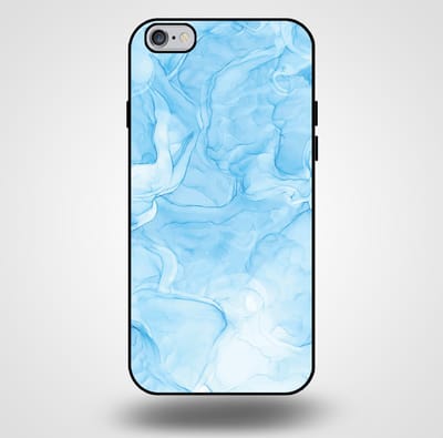 Smartphonica Telefoonhoesje voor iPhone 6/6s Plus met marmer opdruk - TPU backcover case marble design - Lichtblauw geschikt voor iPhone 6/6s Plus