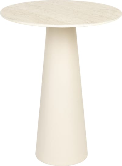 Housecraft Living Joya Bijzettafel Laag 40x40 cm Travetin-Look Beige