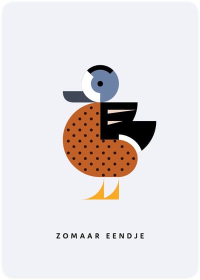 Zomaar Eendje - 4x leuke verjaardagskaarten om te versturen - kaartenset - kaart met Blauwvleugeltaling - vier kaarten met vogels