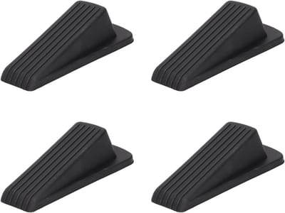 Deurstopper Set - Vloerbeschermer - Deuren Open Houden - Geen Gaten Boren - 4 Stuks - Grijs