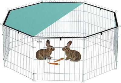 PawHut speelbox voor huisdieren - Metaal, polyester - 155 x 155 x 60 cm - Groen