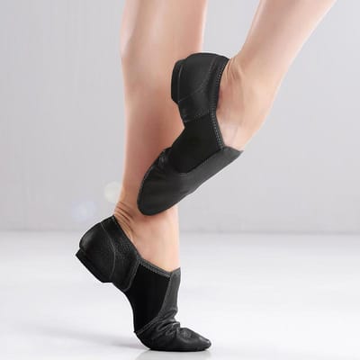 Dames leren jazz dansschoenen zwarte antislip zool jazz schoenen hoge kwaliteit volwassenen dans sneakers voor meisjes dames platte schoenen 39 zwart