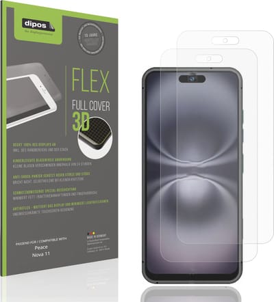 dipos FLEX – 2x Matte Screenprotector geschikt voor Peace Nova 11 | Volledige Schermbescherming | Case-Friendly