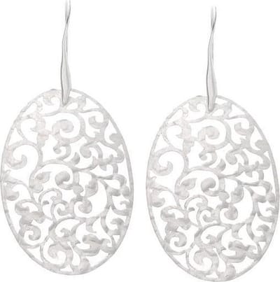 Behave - Oorhangers dames ovaal design - Zilverkleur - Elegant detail