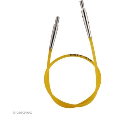Kabel voor verwisselbare naalden - KNITPRO - 20 cm - Geel - Breien - Breinaalden geel