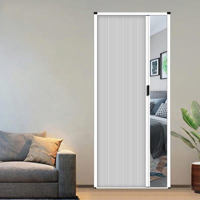 Intrekbare vouwdeur - Honingraat deur - Ruimte besparen - Lage drempel ontwerp - Tot 78 inch breed - Wit