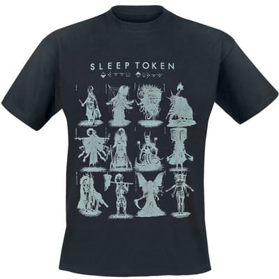 Sleep Token T-shirt - Grid 2 - S tot 4XL - voor Mannen - zwart