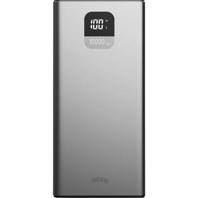 Allity APB-100 Powerbank 10000 mAh Quick Charge, USB PD LiPo USB-C, USB-A Grijs