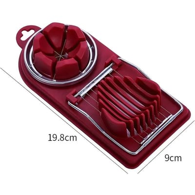 2-in-1 Multifunctionele Eiersnijder Roestvrij Staal Eiersnijmachine Vorm Keuken Klein Gereedschap brown