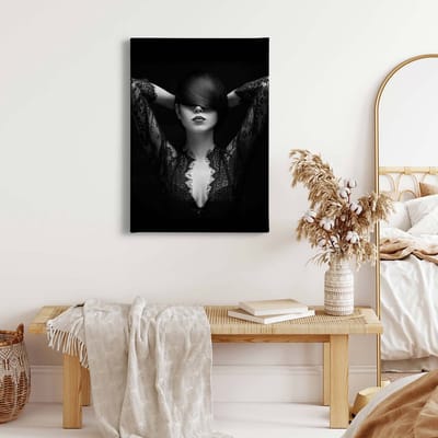Canvas print DD123138 Black tip A.S. Création 0,5 x 0,7 m Zwart / Antraciet Kantoor Hal/Gang Keuken Slaapkamer Woonkamer